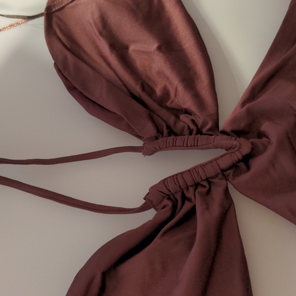 Zara brown one piece swimsuit,New, Small - Picture 5 of 12